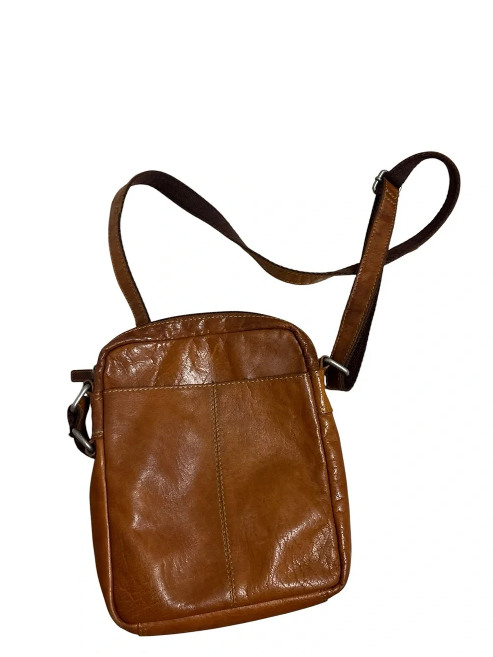 Vintage Jack Georges Brown Leather Crossbody Bag 🤎